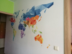 Карта мира в полиганальном рисовании, если не ошибаюсь)