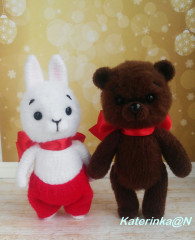 Зайка и Мишка (кзе) (5).jpg (177.41 КБ) 12050 просмотров #вяжем любимчиков