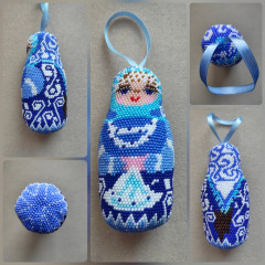 P6Fv6lr20D4.jpg (208.91 КБ) 12331 просмотр Снегурочка к новому году, вязаная с бисером