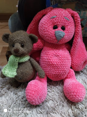 FNE81qMulCg.jpg (181.85 КБ) 4733 просмотра Мои первые игрушки))). Медвежонок связан из верблюжей шерсти.