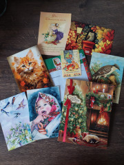 Юленька, открытка обалденная! Она сама как новогодний подарок! Фея, птички, девчушка с баранками такие все душевные!!