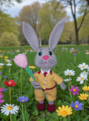 Зайка в костюме по МК Лилии Башировой