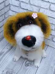 20230420_161352.jpg (235.09 КБ) 10089 просмотров Собака Улыбка❤ связан по мастер классу Анастасии Лосевой.