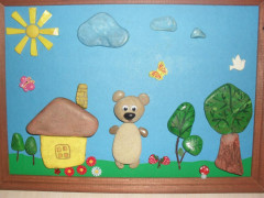 IMG_20220409_224210.jpg (128.59 КБ) 25622 просмотра Аппликация из гальки и ракушек, раскрашено акварельными красками